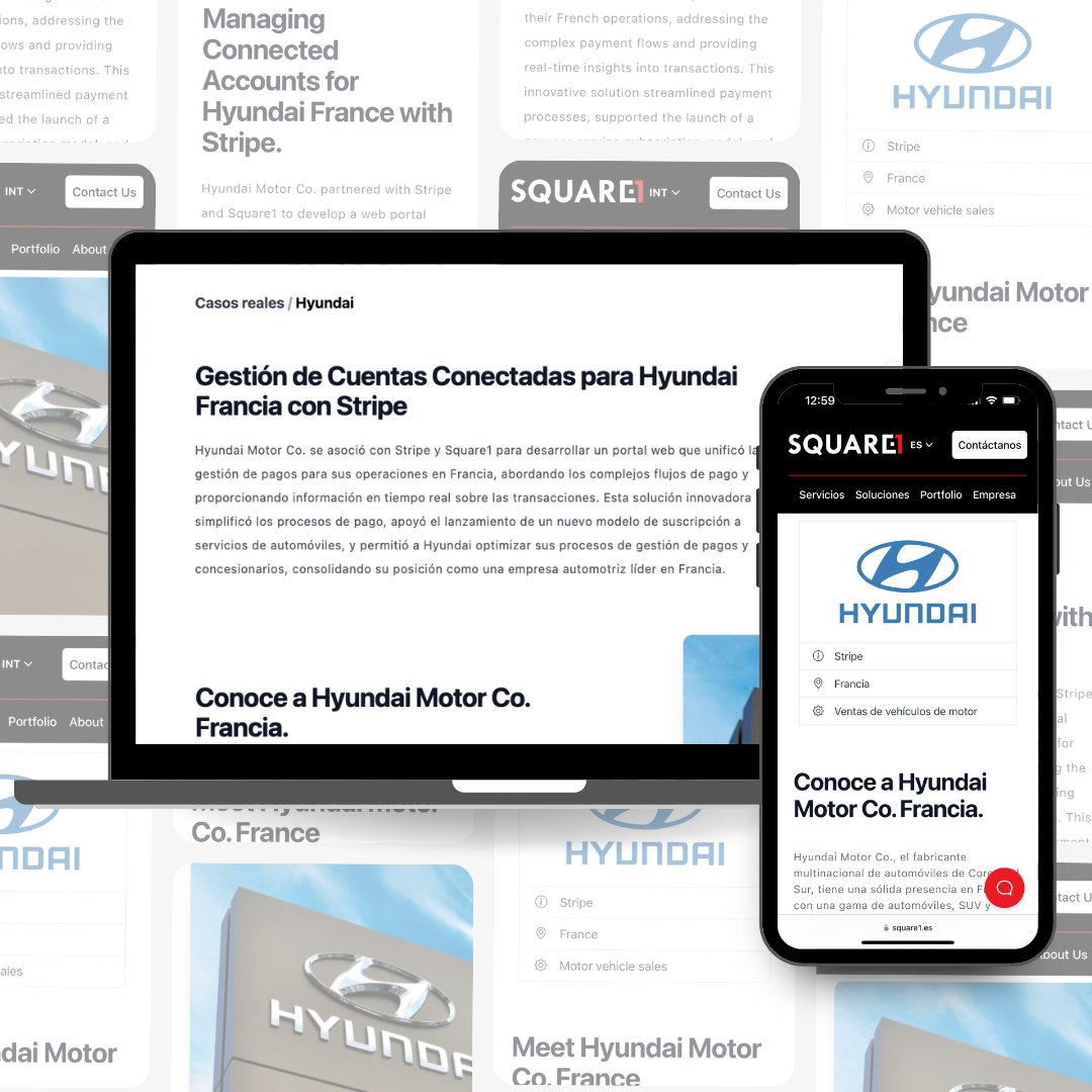 Mejore los pagos con Square1 &amp; Stripe Connect! Nuestro portal para Hyundai Francia optimiza procesos. Detalles en square1.es/case-studies/h…