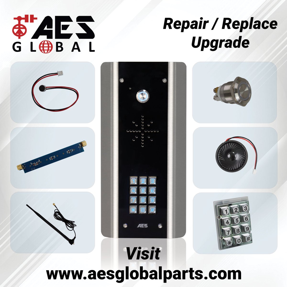Did you know, you can purchase spare parts &amp; accessories for any AES product online directly via our dedicated parts website?
aesglobalparts.com

#aesglobal #aesparts #intercoms #spareparts