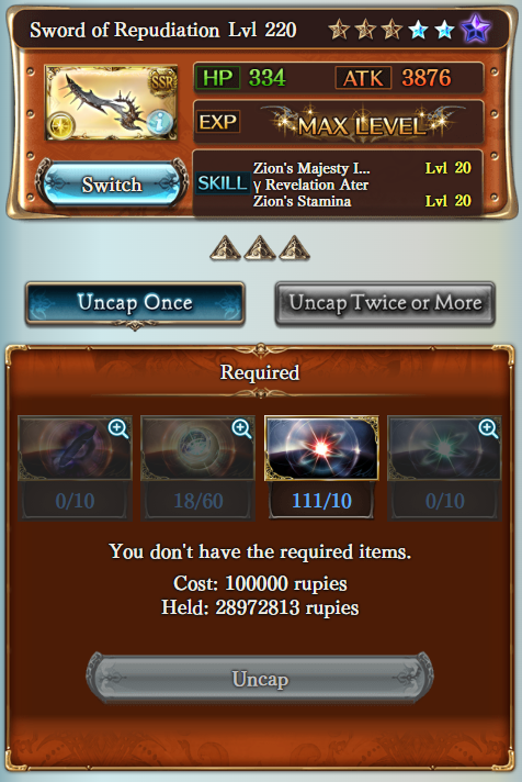 Granblue EN (Unofficial) on X: “Sample materials for level 230