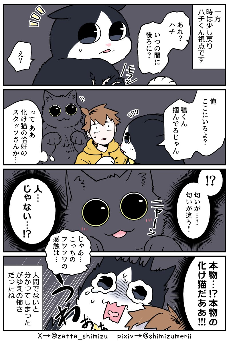 🐱「今回はお化け屋敷!」 #漫画が読めるハッシュタグ #ブラ猫