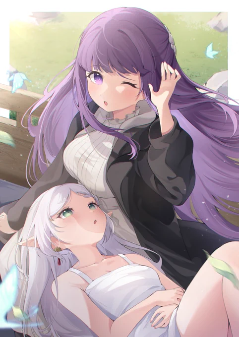 「フリーレン様 風は強いですね。」 「そうだね。強いですね。」 #葬送のフリーレン