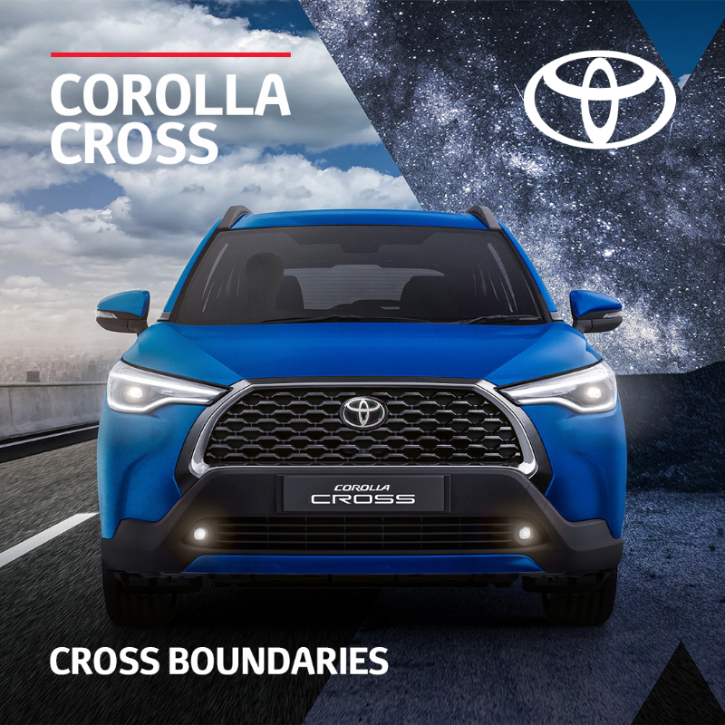 ToyotaSA's tweet photo. #CrossBoundaries in the perfect cross between style and performance – The Corolla Cross 🚘.