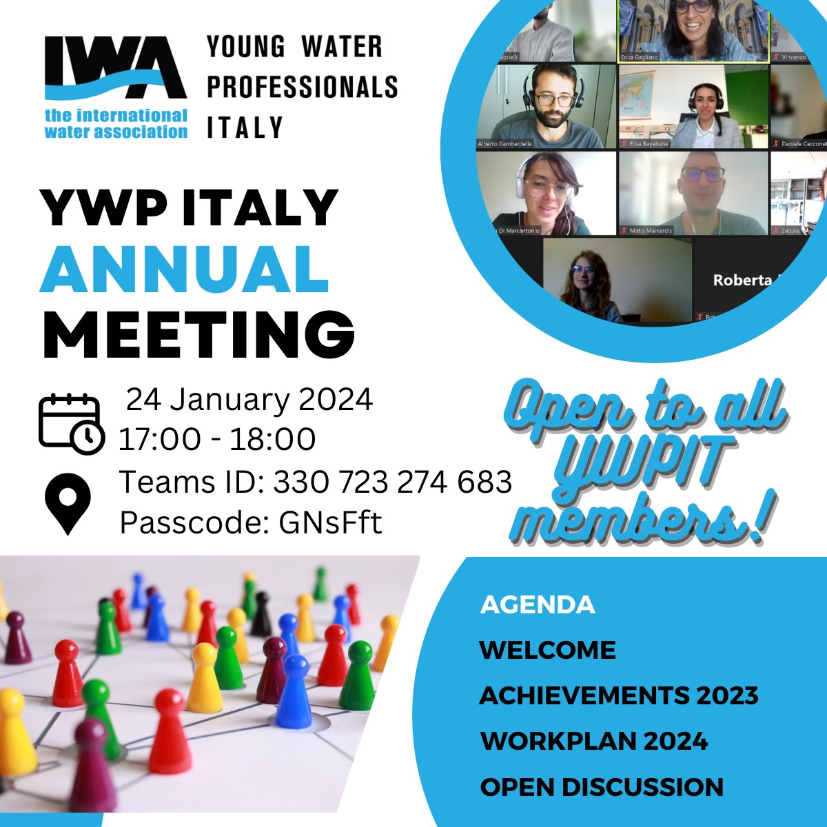 📢 Dear YWPITs, in the last two years, our network has grown significantly! We would like to hear from you on what you wish to see happen in 2024. 
Save the date of our annual meeting in your agenda:

📆 Wednesday 24 January 
🕔 5pm - 6pm (MS Teams)