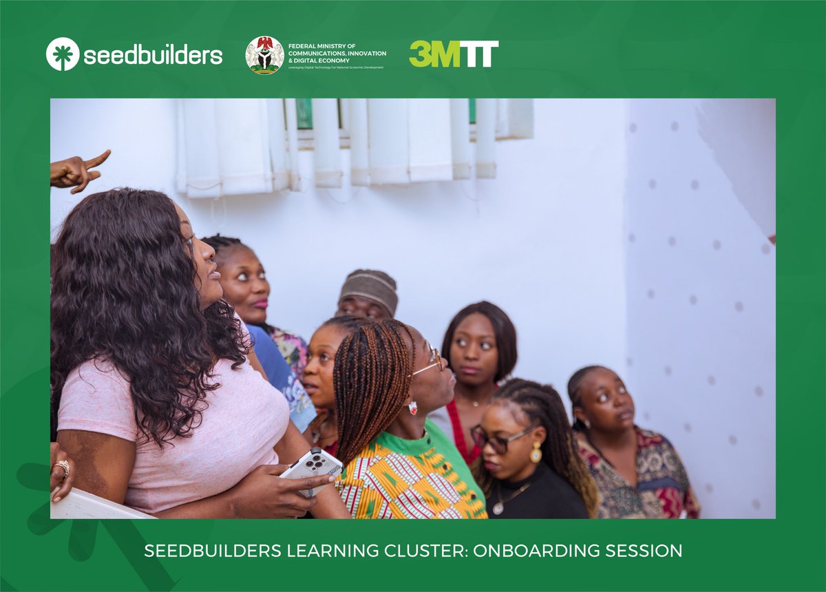 seedbuildersng's tweet photo. Quick tour of the Seedbuilders Innovation Hub as part of the onboarding for fellows of the 3MTT program.

@FMCIDENigeria @bosuntijani @NITDANigeria 

#seedbuildersng #fmcidenigeria #3mttnigeria #bosuntijani https://t.co/glMj3YxyTN