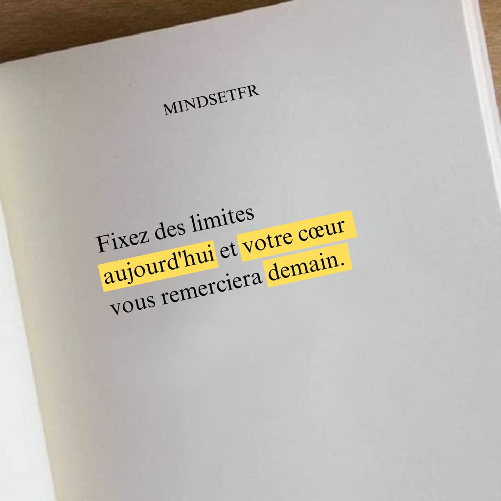 avez-vous déjà fixé des limites ?