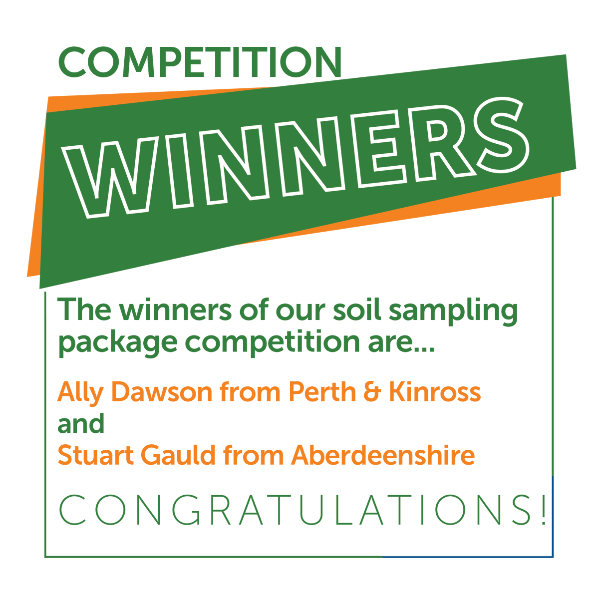 SoilEssentials's tweet photo. Congratulations to our Soil Sampling Package competition winners, Ally Dawson and Stuart Gauld - our soil sampling team will be on farm very soon! Thank you to everyone who entered at @AgriScot or online.
#farmingsmarter #precisionfarming #agronomy #soilsampling #farmingscotland https://t.co/wXLEybqLHN