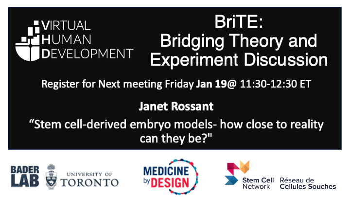 A BriTE discussion with Janet Rossant. Join us Friday Jan 19th at 11:30ET. 
forms.gle/WD6TZQMJfDKo7W…
PlsRT @the_Node
@Dev_Bio_Journal
@SMBdevBio @GairdnerAwards 
@StemCellNetwork @MbD_UofT @VHD_Consortium