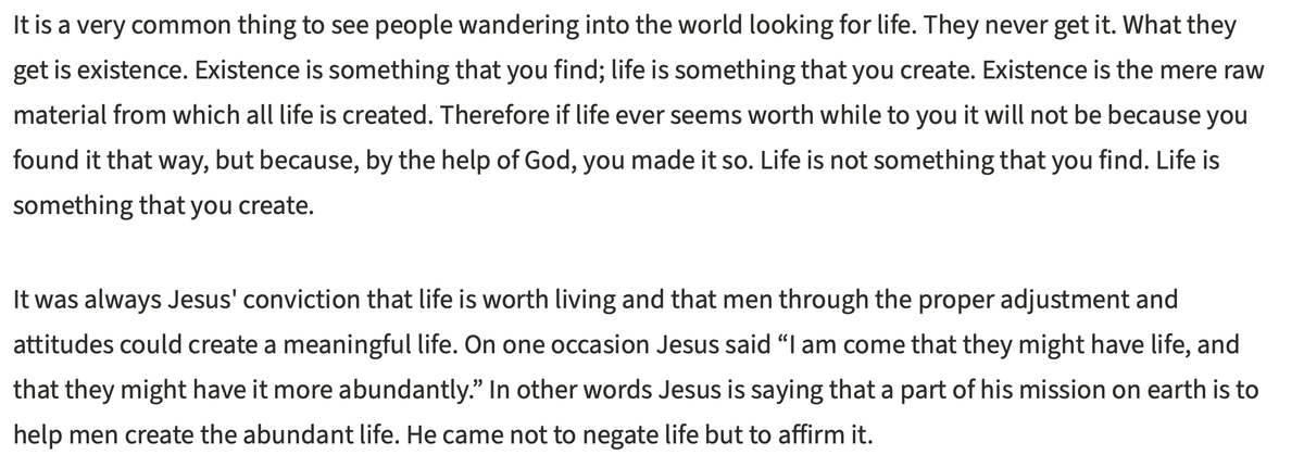 Today we celebrate the life and legacy of Dr. King.  Here is an excerpt from one of my favorite sermons from him.  Preached at Dexter Avenue Baptist in 1954.  #AbundantLife #Jesus kinginstitute.stanford.edu/king-papers/do…
