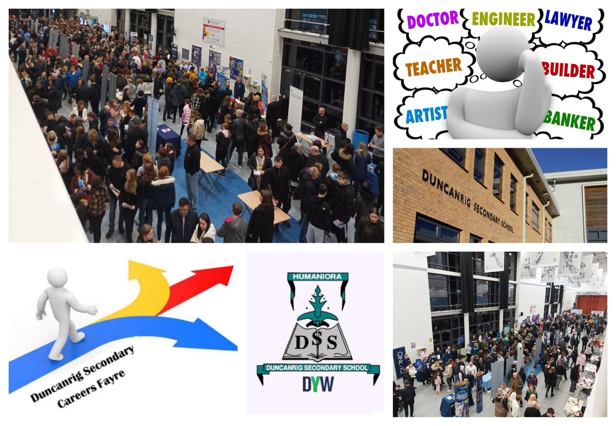 Duncanrig Careers Fayre is back. Wednesday 31st January, 6-7:30pm. A wide selection of employers, education and training providers, ready to discuss your future! #CareersFayre #DYW