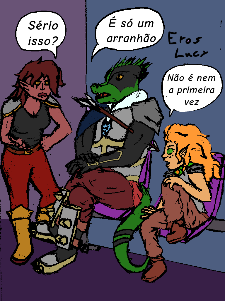 LucypherLene's tweet photo. Bom dia, povo! Hj apresento a vcs a Merlin, uma meio hobgoblin druida, a melhor amiga do Kothar.

Amanhã posto o designe dela atualizado
#crisantemo #monike #Kothar #Merlin #hq #arte #humor #rpg https://t.co/81Ct0jJnzd