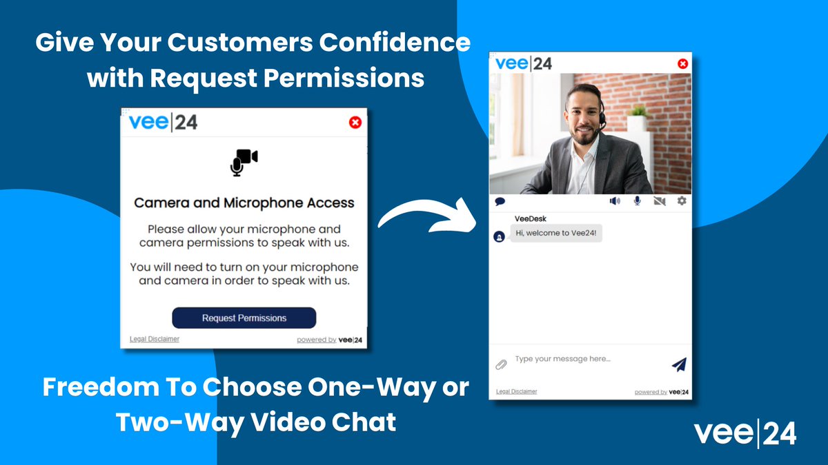 With our permission request feature and the option to switch between one-way or two-way, your customers can feel assured and at ease, knowing they have control over the interaction.
Want to see it in action? Request a demo here:
lnkd.in/eS43M86j
#videochat #customerservice