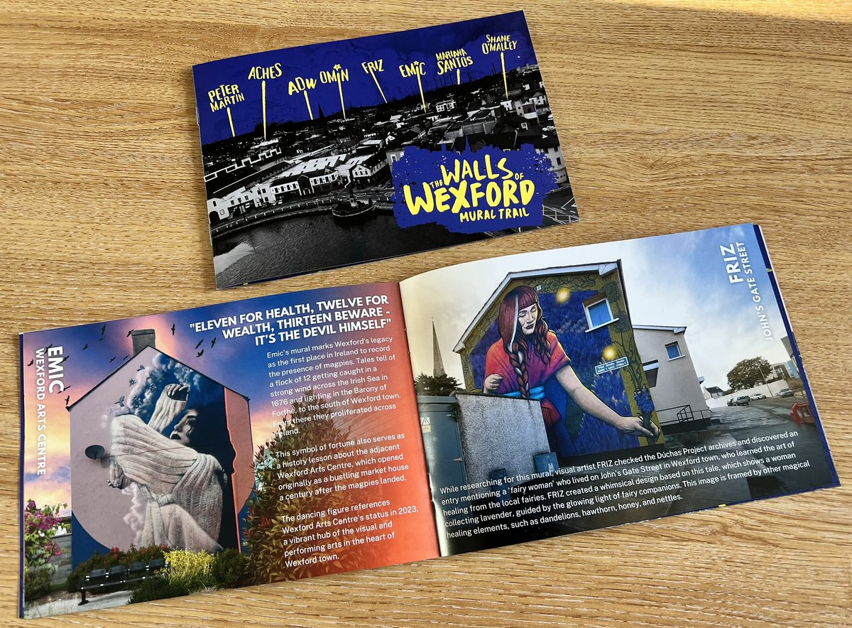 Get your copy of ‘The Walls of Wexford Mural Trail’ from @wexfordarts a 16 page booklet outlining the locations,stories and artists behind the brilliant Wexford murals. @byrne_padraig @SouthEastRadio @beat102103 @wexfordcoco @WexfordLocalDev