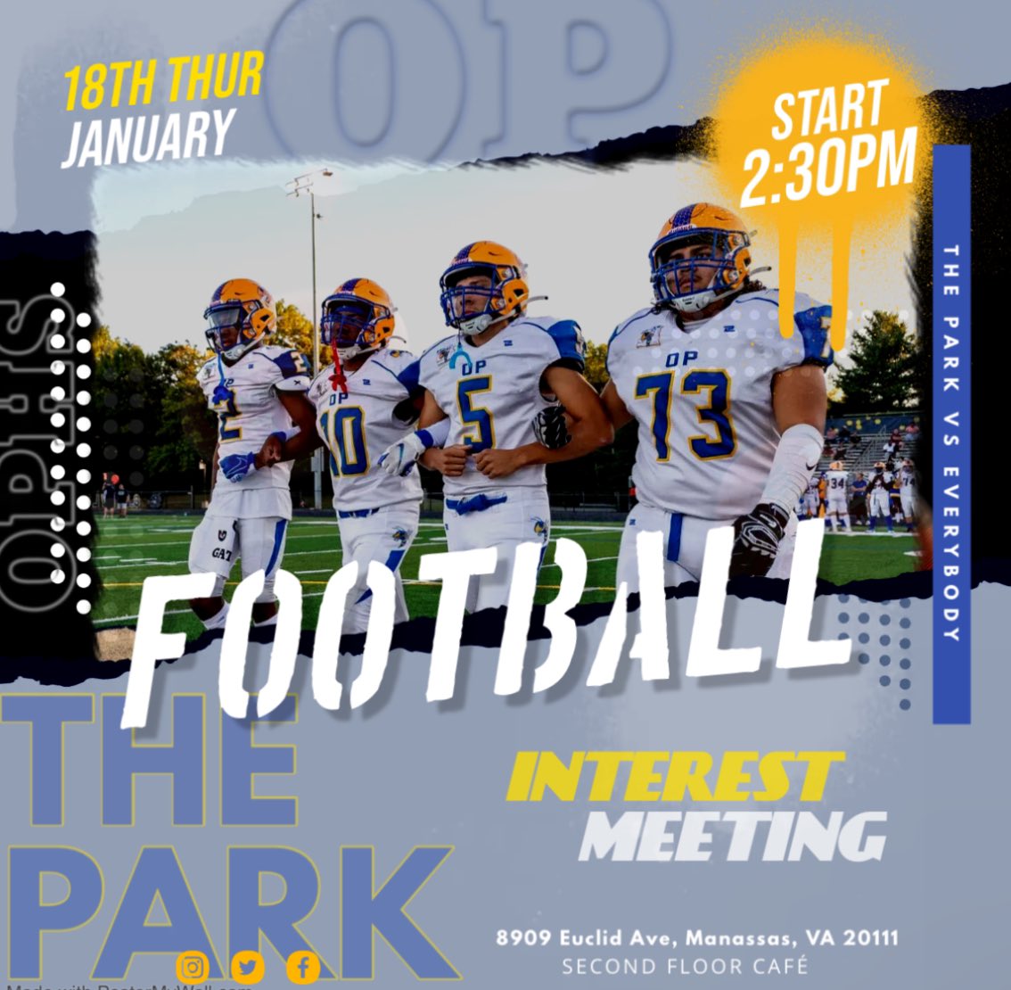 _Holland86's tweet photo. IT’S TIME. #thepark @ophsfootball 
@OPJackets @OsbournParkHS @OPBoosters https://t.co/omIXG5INMH