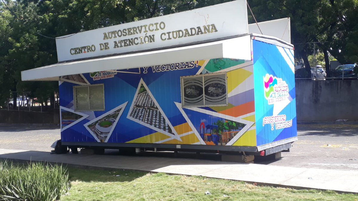 #Nicaragua || <a href="/alcaldia_mga/">Alcaldía de Managua</a> a instalado un kiosko para autoservicio en el Parque Divina Misericordia en Villa Fontana; desde donde podrás realizar la compra del sticker de rodamiento 2024 de una forma rápida y segura.🛵🛺🚖🚘🚐🚛

#MásVictoriasMásBienestar