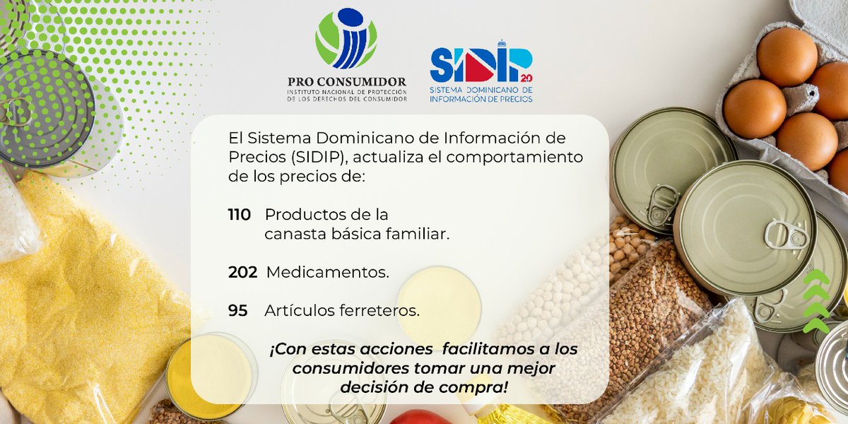 ProConsumidorRD's tweet photo. Las ventajas de utilizar el #SIDIP 2.0 es que puedes comparar los precios de productos y medicamentos en tiempo real, saber cuál es el establecimiento más cercano y si tienen disponibles los productos que deseas comprar.
#ProConsumidorContigo https://t.co/j5Xeel2Hqn