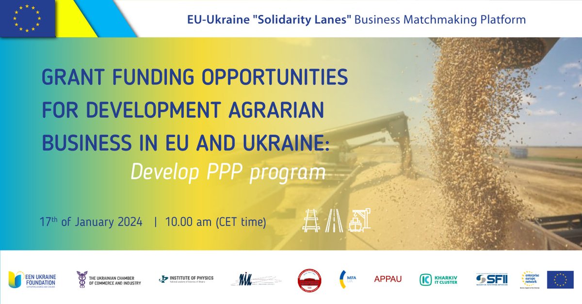 Ukraine_EEN's tweet photo. ‼️Поспішайте‼️ Остання можливість зареєструватися‼️ 🌾 Розвивайте свій агробізнес з грантом від Німеччини! 🌾 👉 Дізнайтеся про Develop PPP program на ОНЛАЙН події 17 січня о 11.00 🚀 👇 Реєструйтесь тут: https://t.co/0KG8Kn8qH8 👇 https://t.co/3x8EzE3rK0