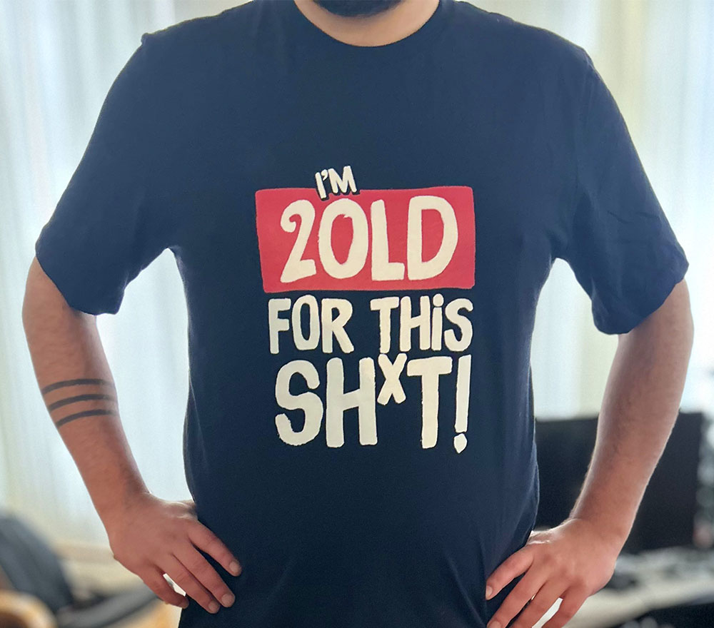 2old4stream's tweet photo. Today I received the test item for the new 2old Merch coming early this year ! It's looking nice !

There will be tons of designs and collections ! 
#never2old https://t.co/HbtBSMQNZE