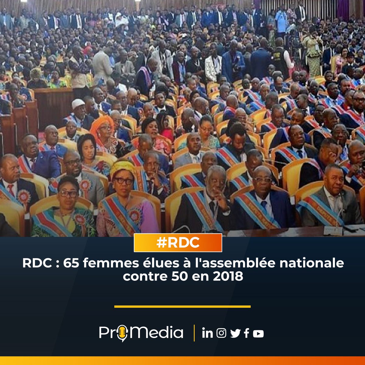 royalgroupoff's tweet photo. #RDC : 65 femmes élues à l'assemblée nationale contre 50 en 2018 https://t.co/LtAOKRpuzh