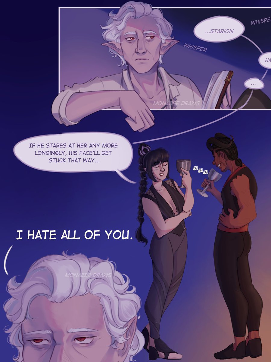 MonaBeeDraws's tweet photo. Shadowheart won't let him live this one down, unfortunately https://t.co/fq9YMY8jfT