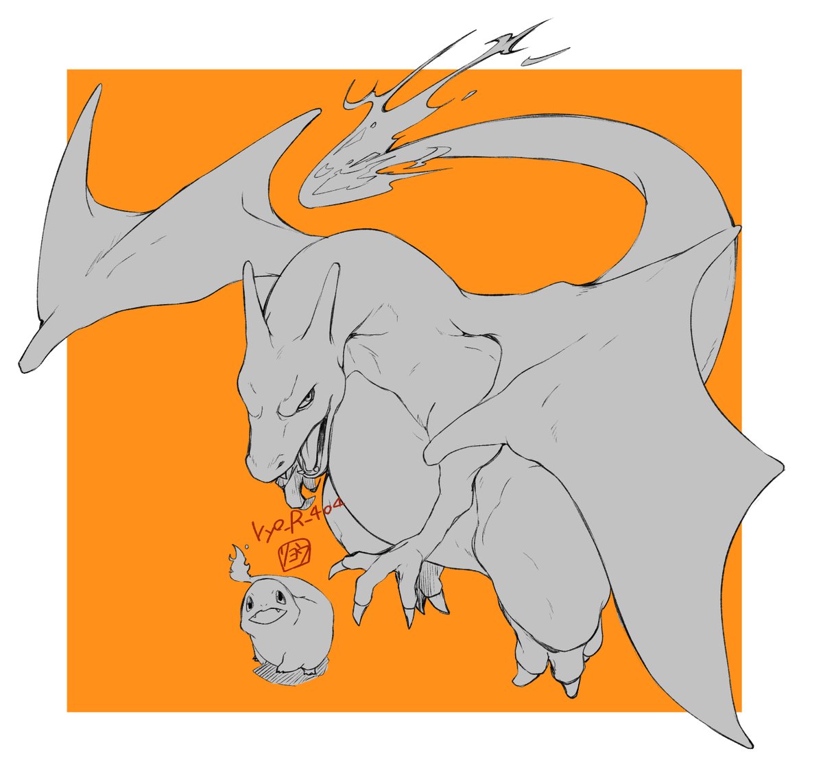 charizard pokemon (creature) flame-tipped tail no humans fire open mouth signature flame  illustration images