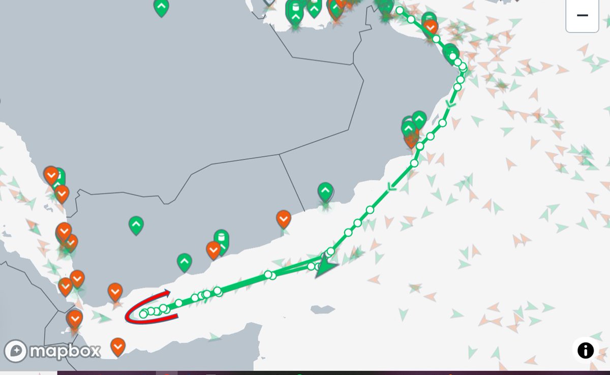 anasalhajji's tweet image. How do you know that the impact of Houthi attacks on ships and the US/UK attacks to stop them is getting serious? 

When Kuwait and Qatar divert shipments of oil and LNG! 
Below is is PM Monarch. Chartered by Kuwait&apos;s Petroleum Corp. 
source: Kpler.com 
#Yemen #Oil