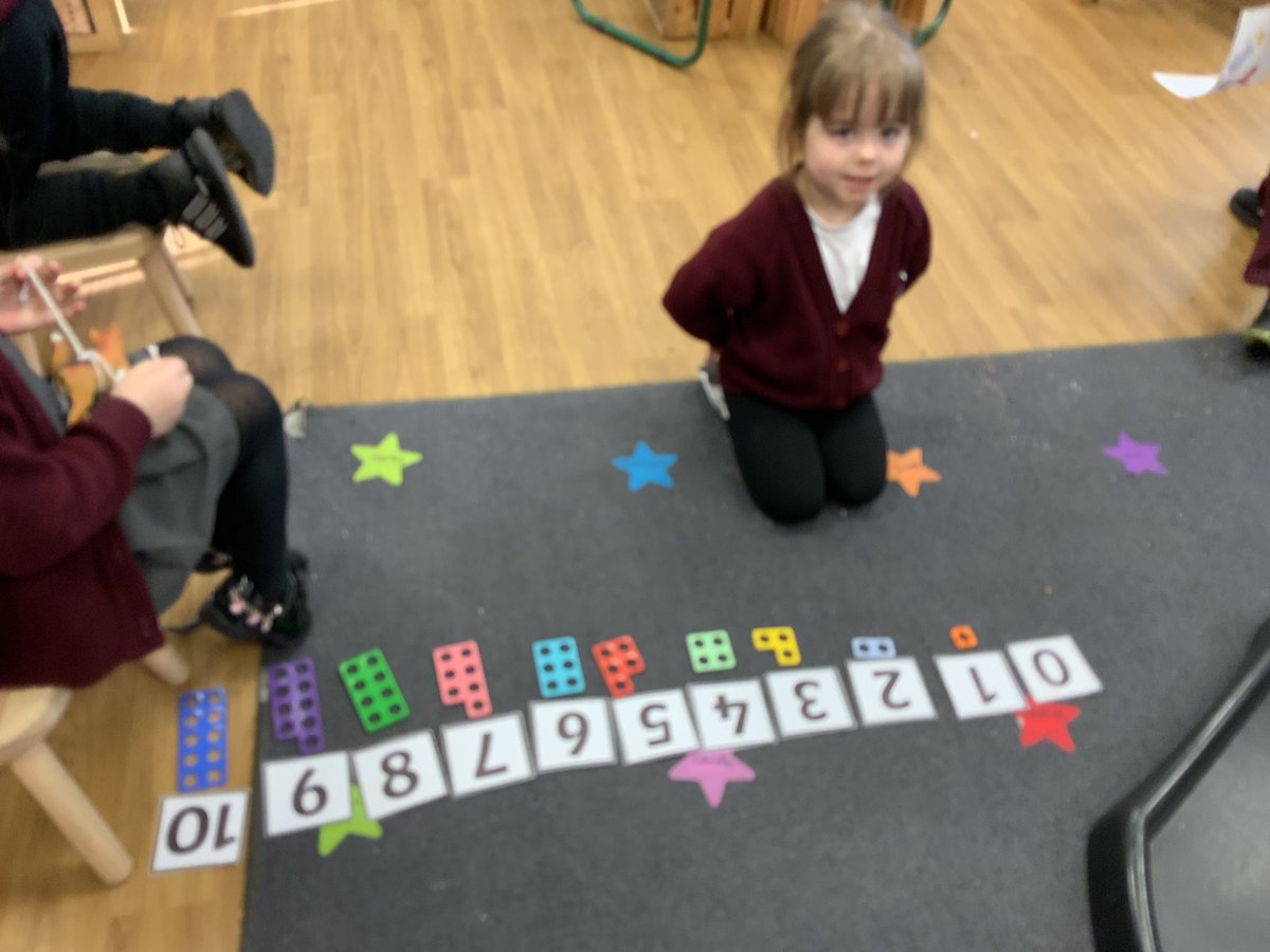 Completing our maths challenge. We can sequence numbers to ten and match the numicon. <a href="/Halsneadschool/">Halsnead Primary School</a>