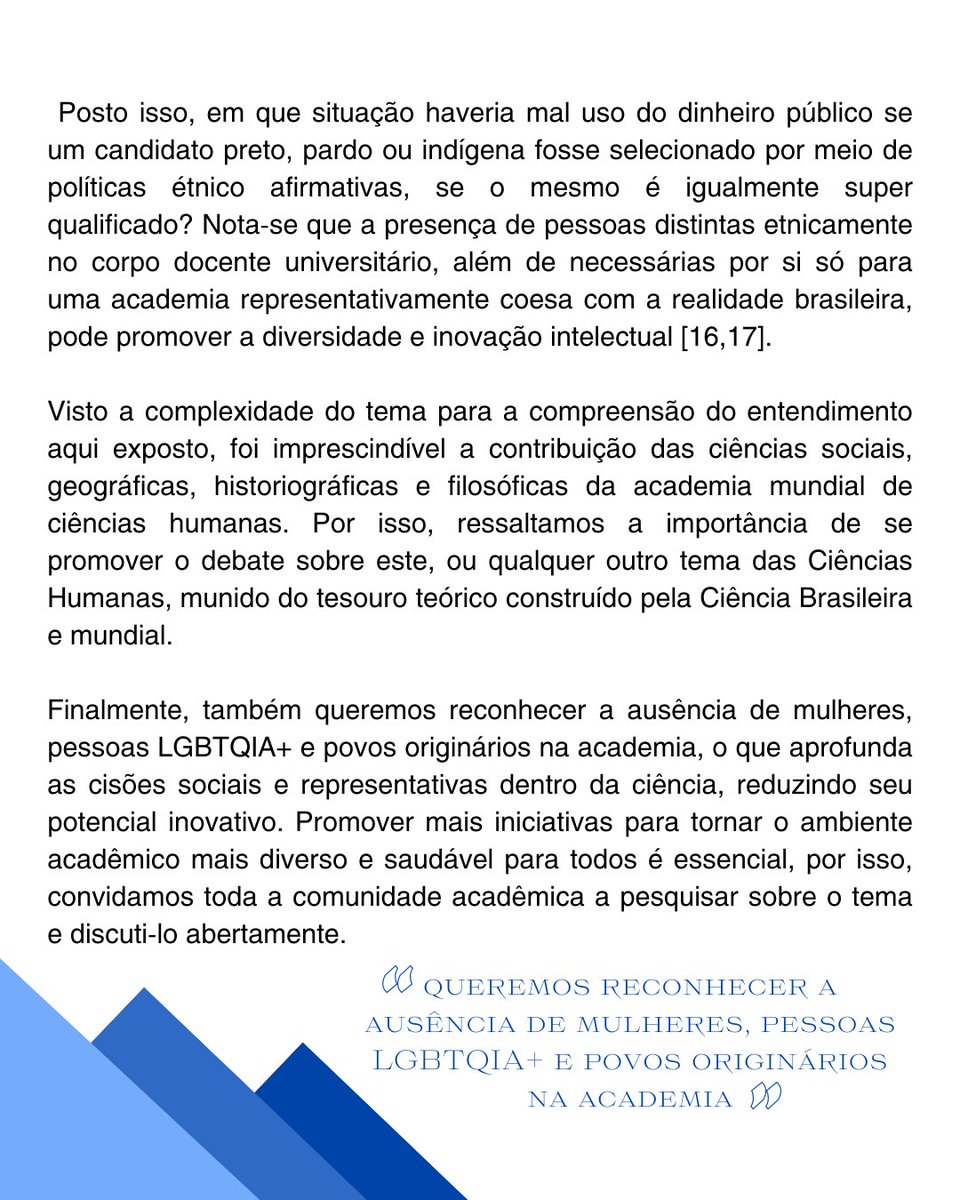 Carta redigida por alunos do IFT-Unesp em vista do artigo “Racismo universitário” escrito e publicado no jornal O Estado de São Paulo no dia 03/01/2024. Esta carta reflete a opinião das pessoas cujas assinaturas estão expostos no documento.