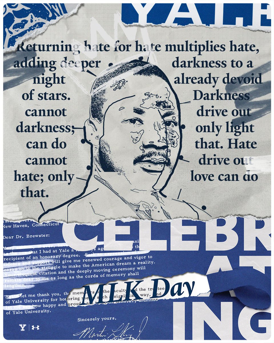 Today we honor and reflect on the life, light and legacy of Dr. Martin Luther King Jr.

#ThisIsYale | #MLKDay2024