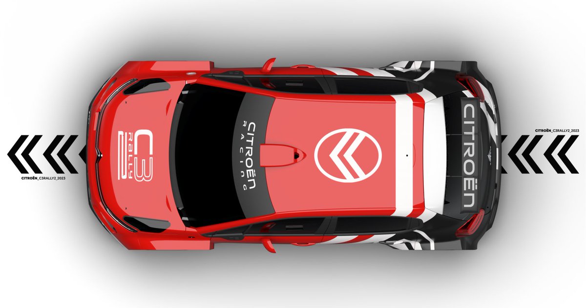 CitroenRacing's tweet photo. You asked for more colors, we delivered... 🔴
Here it is, the #C3Rally2 2024 livery, that will make it's debut at #RallyeMonteCarlo next week... stay tuned!! 🔥 https://t.co/vBu1crSSMW