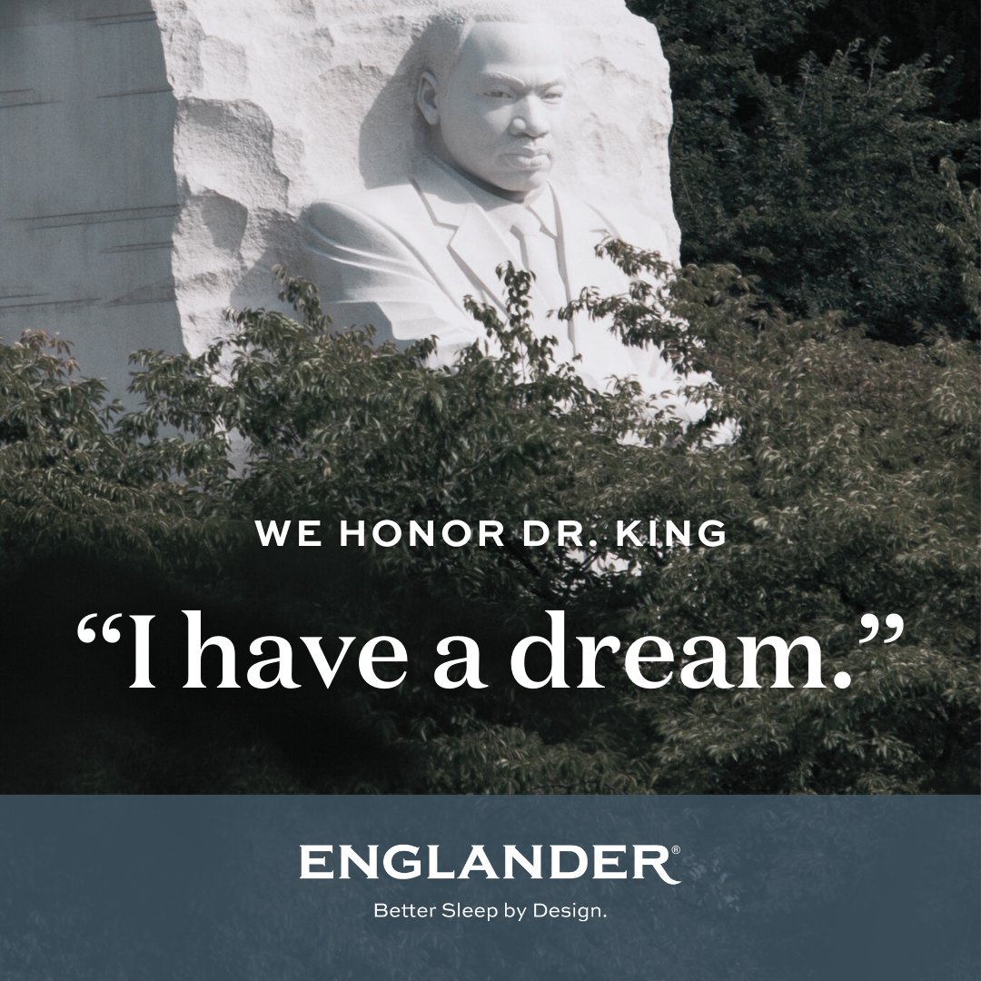 englander's tweet photo. These four words changed the world: "I have a dream." Today, we honor Dr. King and his vision for a more equal and unified world. https://t.co/rHvilyRgFn