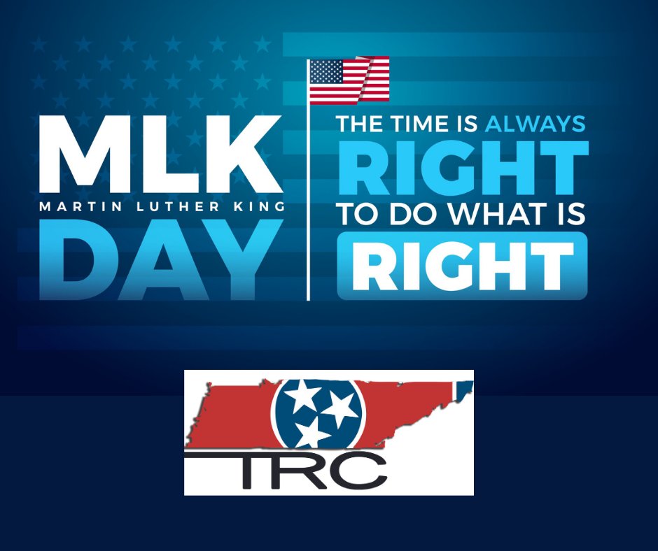 TNReloCouncil's tweet photo. "Wishing you a meaningful Martin Luther King Jr. Day as we honor his legacy of equality and justice for all." https://t.co/nNNiPVNiPk