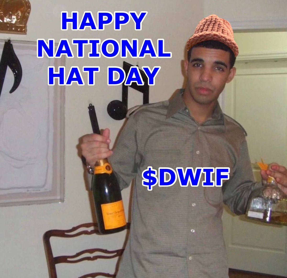 drakewifhat's tweet photo. get yo' champagne ready $DWIF going to a milly https://t.co/fKk3RNCHwd
