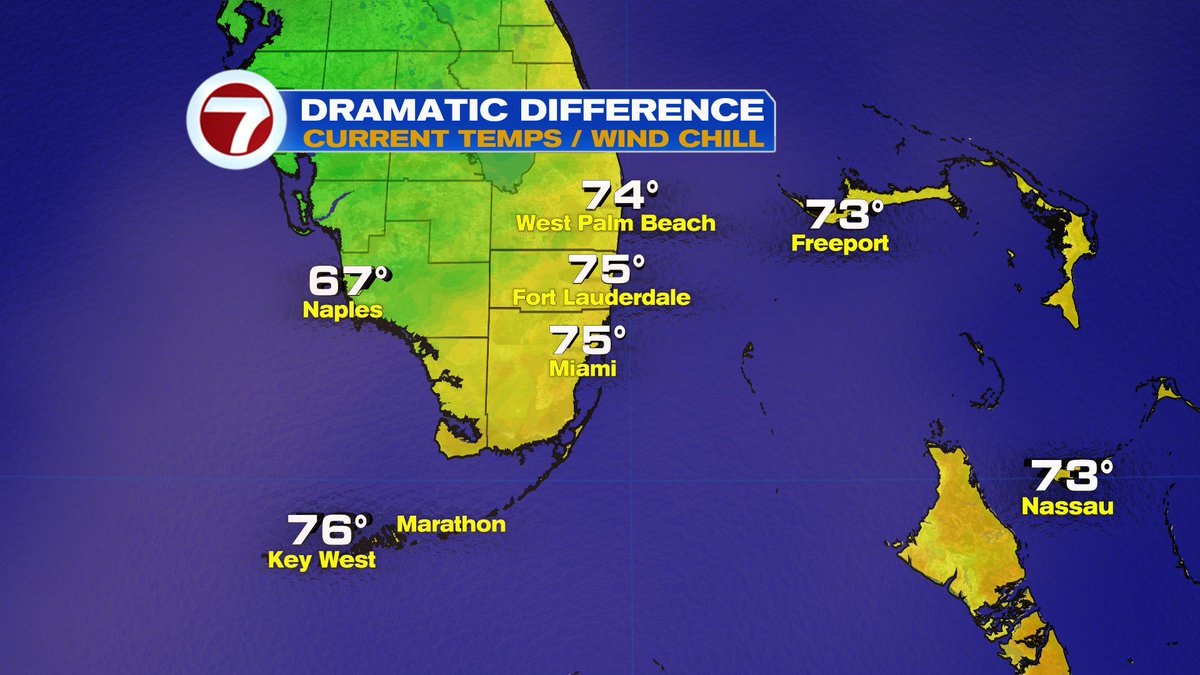 VivianGonzalez7's tweet photo. Aren't you glad you live in South #Florida right now?
DRAMATIC DIFFERENCE between South #Florida & parts of the country experiencing an arctic cold outbreak delivering record-setting, frigid air, including the Deep South through Wednesday.
@wsvn #FLwx https://t.co/eXIbz9dymd