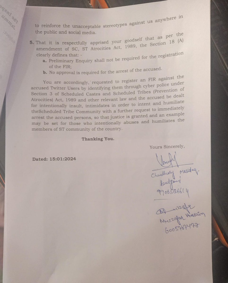 Team of activists lodged case under SC/ST atrocities act against anonymous social media users who were using racial slurs against Gujjar Bakerwal community. 

Also filed petition before Hon'ble high court for a fair probe.

We will follow each case from now onwards.