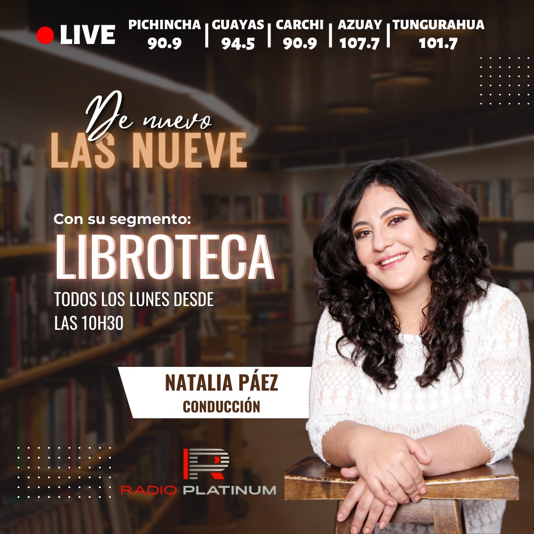 radioplatinumec's tweet photo. #Libroteca|| La presencia de la naturaleza como elemento fundamental, la bestialidad como un símbolo potente y el agua como catalizador hacen de Los trabajos del agua de Rommel Manosalvas una experiencia vivida desde la familiaridad. En nuestro segmento Libroteca con Natalia Páez https://t.co/i2G8gTsrDJ