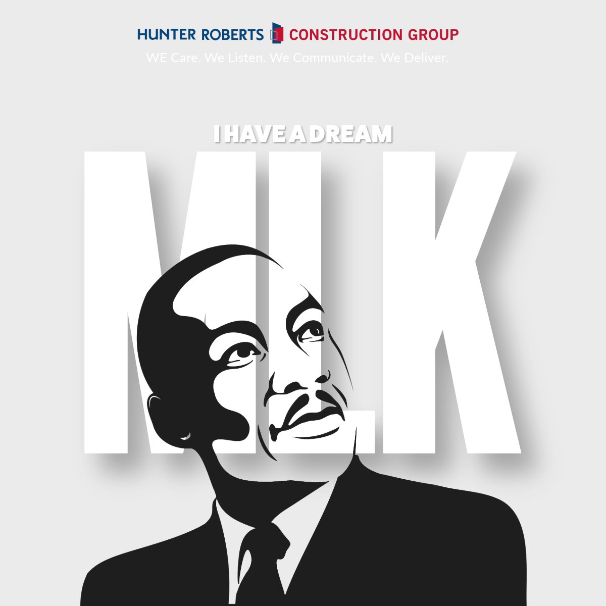 Honoring the dream, celebrating the legacy. Today, we stand united for equality and justice. Happy Martin Luther King Jr. Day! 💭🇺🇸 #MLKDay #MartinLutherKingJr #MLKService #IHaveADream #HRCG #HunterRoberts