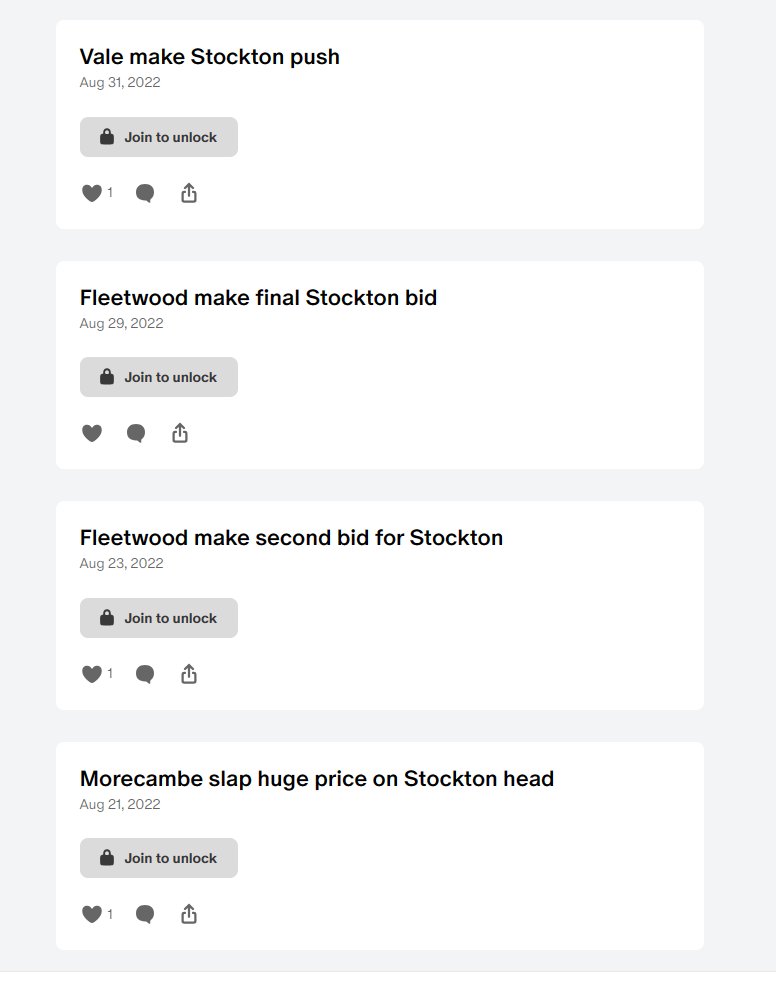 FBLowdown's tweet photo. @MorecambeFCFeed Just search the word Stockton on his Patreon should give you an idea https://t.co/aHhsDhrp6D