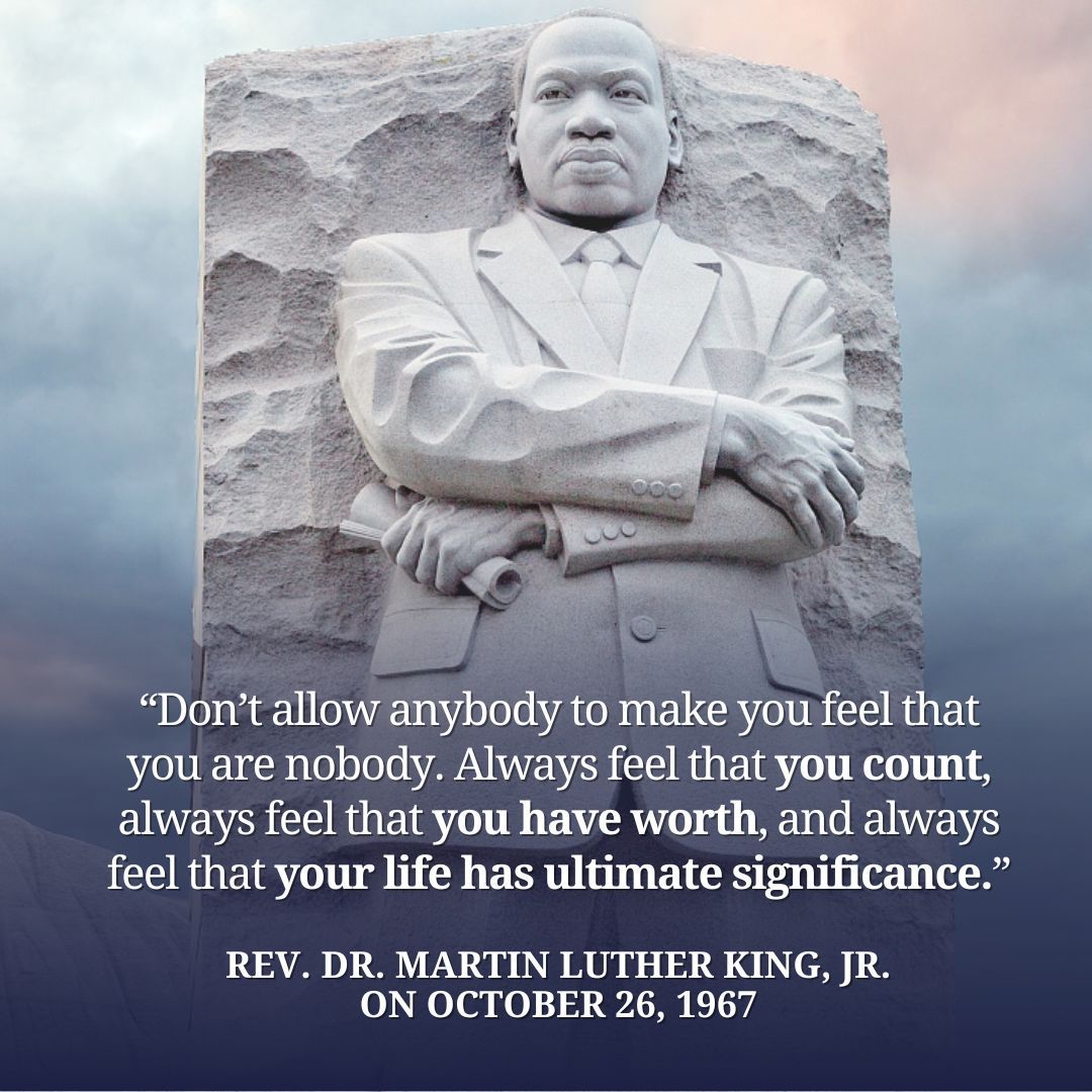 Almost 60 years later, the words of advice Rev. Dr. Martin Luther King, Jr. gave to a group of students at Barratt Junior High in October of 1967 remain a powerful #affirmation of self-love and self-worth. 

📸: Carol M. Highsmith via <a href="/librarycongress/">Library of Congress</a>