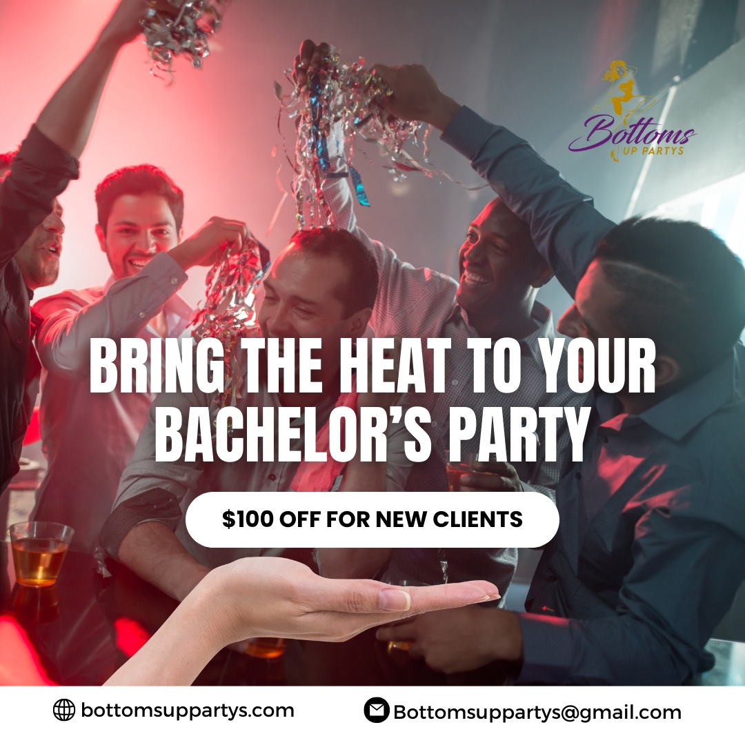 bottomsuppartys's tweet photo. Spice up your bachelor's party with sizzling entertainment! 🔥 

Enjoy $100 off for new clients. Don't miss the chance to bring the heat to your celebration. 

Book now for an unforgettable night! 💍🎉 

#BachelorPartyHeat #BookNow https://t.co/PPklSDt0Vz
