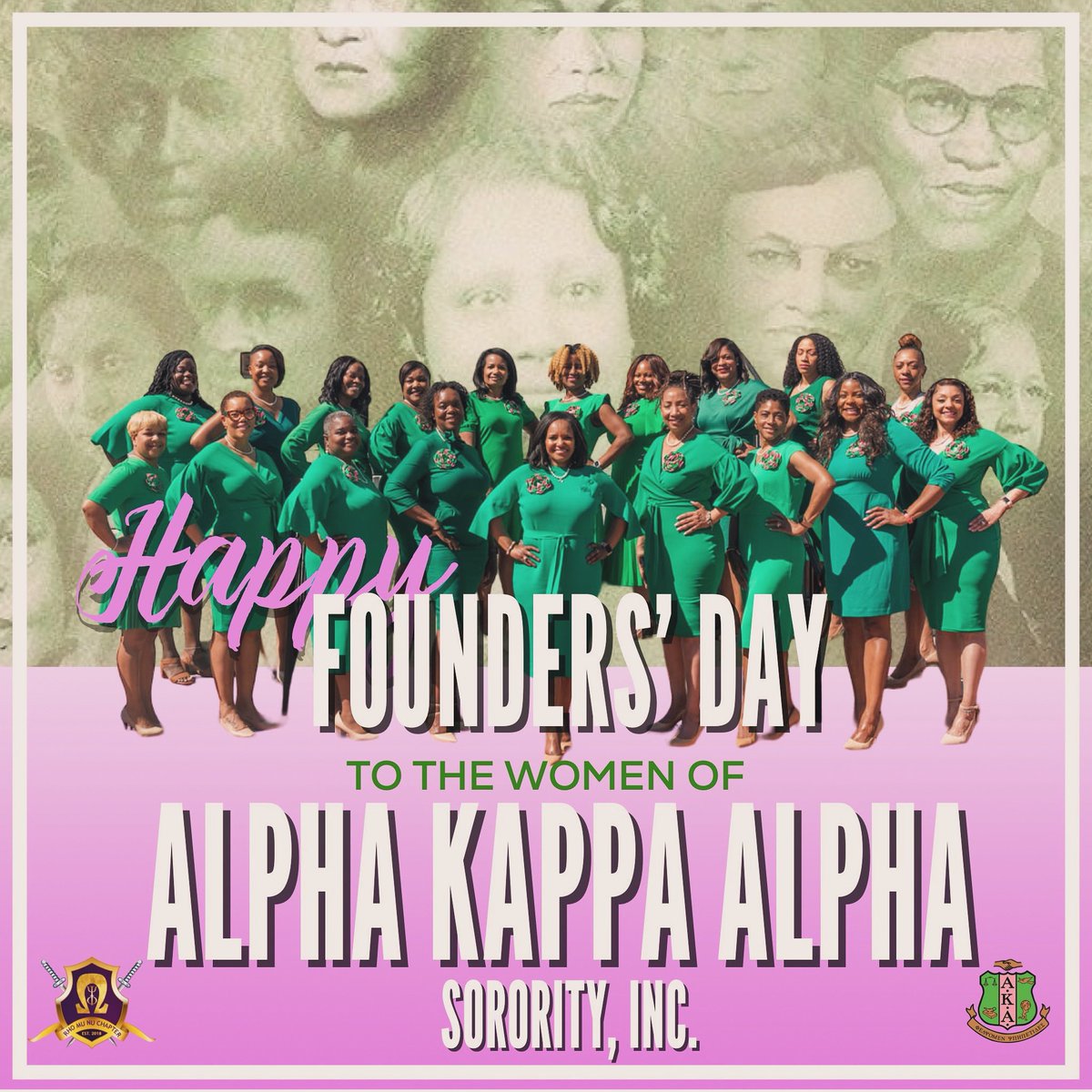 Happy Founders’ Day to the Ladies of Alpha Kappa Alpha Sorority, Incorporated. 

#RemarkableRhoMuNu 
#OmegaPsiPsi