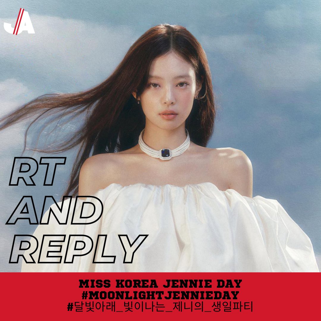 JennieAlliance's tweet photo. RT AND REPLY

MISS KOREA JENNIE DAY
#MoonlightJENNIEDay
#달빛아래_빛이나는_제니의_생일파티 https://t.co/R90tP9ORs6