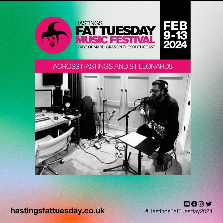 Hi all, exciting news, my first gig of the year is at the lovely Hastings Fat Tuesday, and is on the 10th of February between 1-6pm, and im playing a 15min set im 5 different venues. Can't wait, just the spring board I need for the start of this year. #HFT2024 #hastings #KENT
