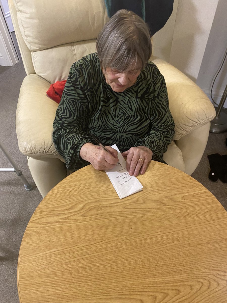 DevonshireHome's tweet photo. Pauline asked if she could write a letter to her husband so she can tell him how much she love him! โค๏ธ #devonshirehouse https://t.co/U58F9U4aGc