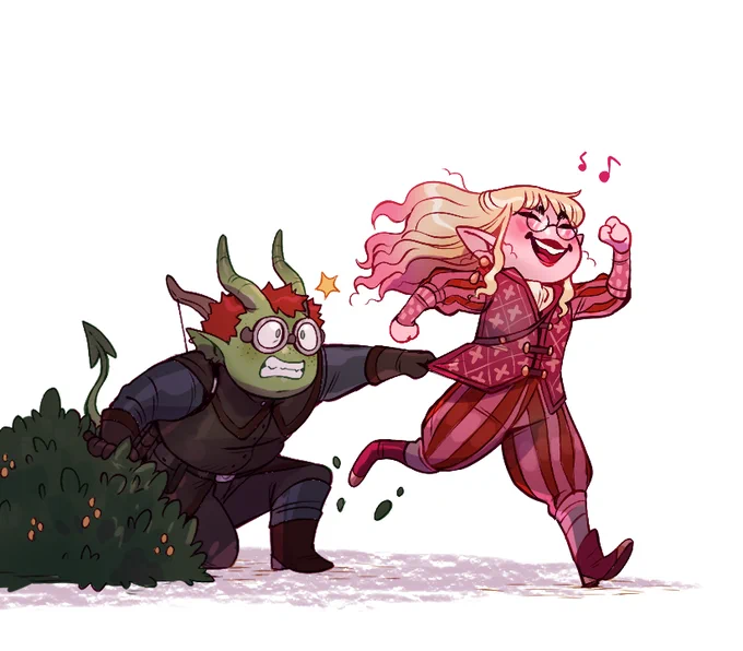 the gf and i have uh, Different bg3 playstyles 
