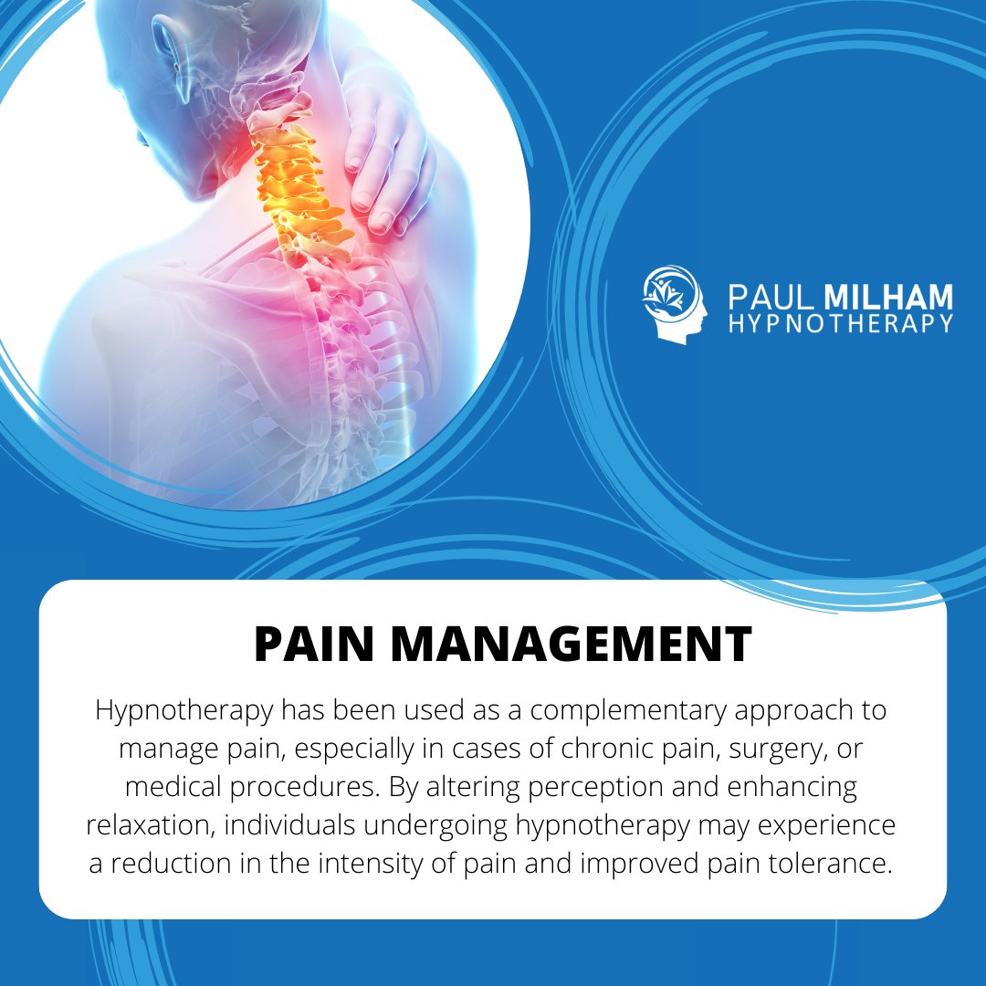 Unleash the power of your mind 🧠 Hypnotherapy can help lessen your experience of pain, offering a natural and effective solution for relief 🙏 Discover a new holistic approach today at paulmilhamhypnotherapy.co.uk 🔍 #Hypnotherapy #PainRelief #EmbraceWellness #crawley