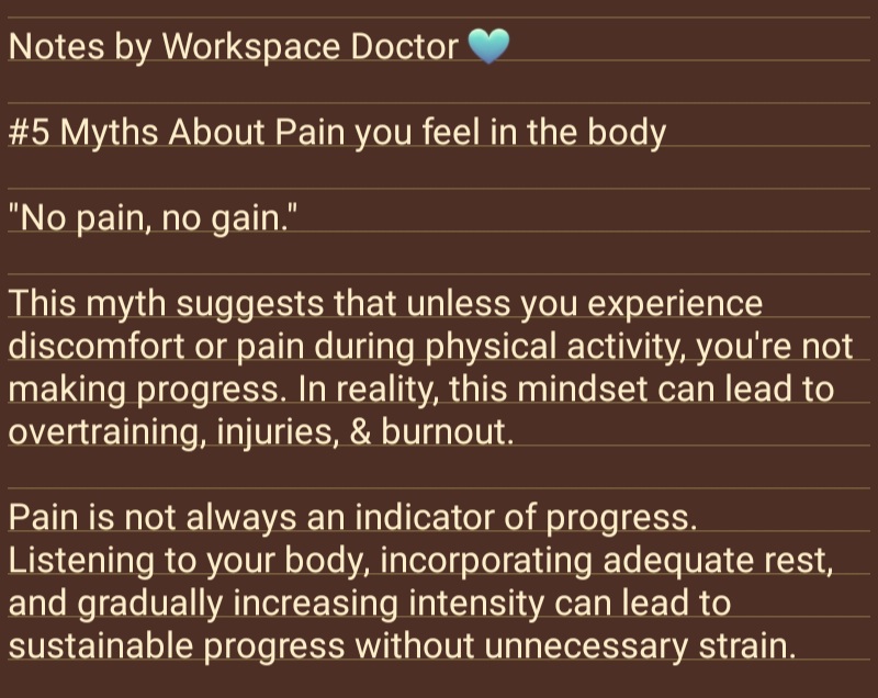 JeremiahT11565's tweet photo. It doesn't have to be painful for it to be gainful!
Another popular myth.
#icenetwork #AFCON2023 #Kidnappers #NYSC #workplacewellbeing #ergonomics #ergonomicsolution #backpainrelief #stretching #remotework #healthylifestyle #painfreework #preventivecare #injuryprevention https://t.co/51TrXGfKjG