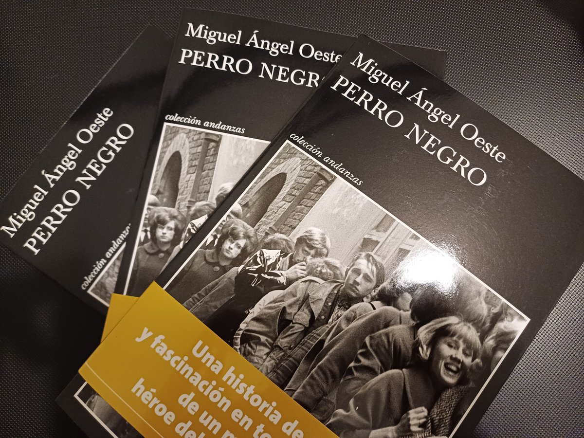 M_A_OESTE's tweet photo. Llegó #PerroNegro (@TusquetsEditor)
El 18 de enero lo presento en Málaga, el 24 en Sevilla y el 31 en Barcelona. Por si... https://t.co/TbKUvXMAdV