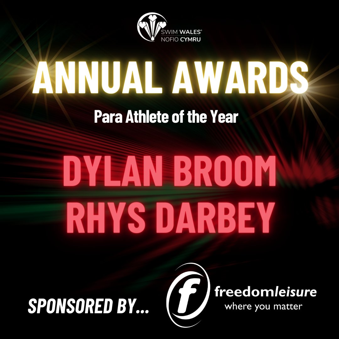SwimWales's tweet photo. Today, we're proud to announce the first of our Performance Awards nominees!🙌

After clinching a World Championships silver medal on  debut, Rhys Darbey is nominated alongside Dylan Broom, who showed his character to deliver memorable performances in the face of adversity. ✨ https://t.co/WGbA6Pumua