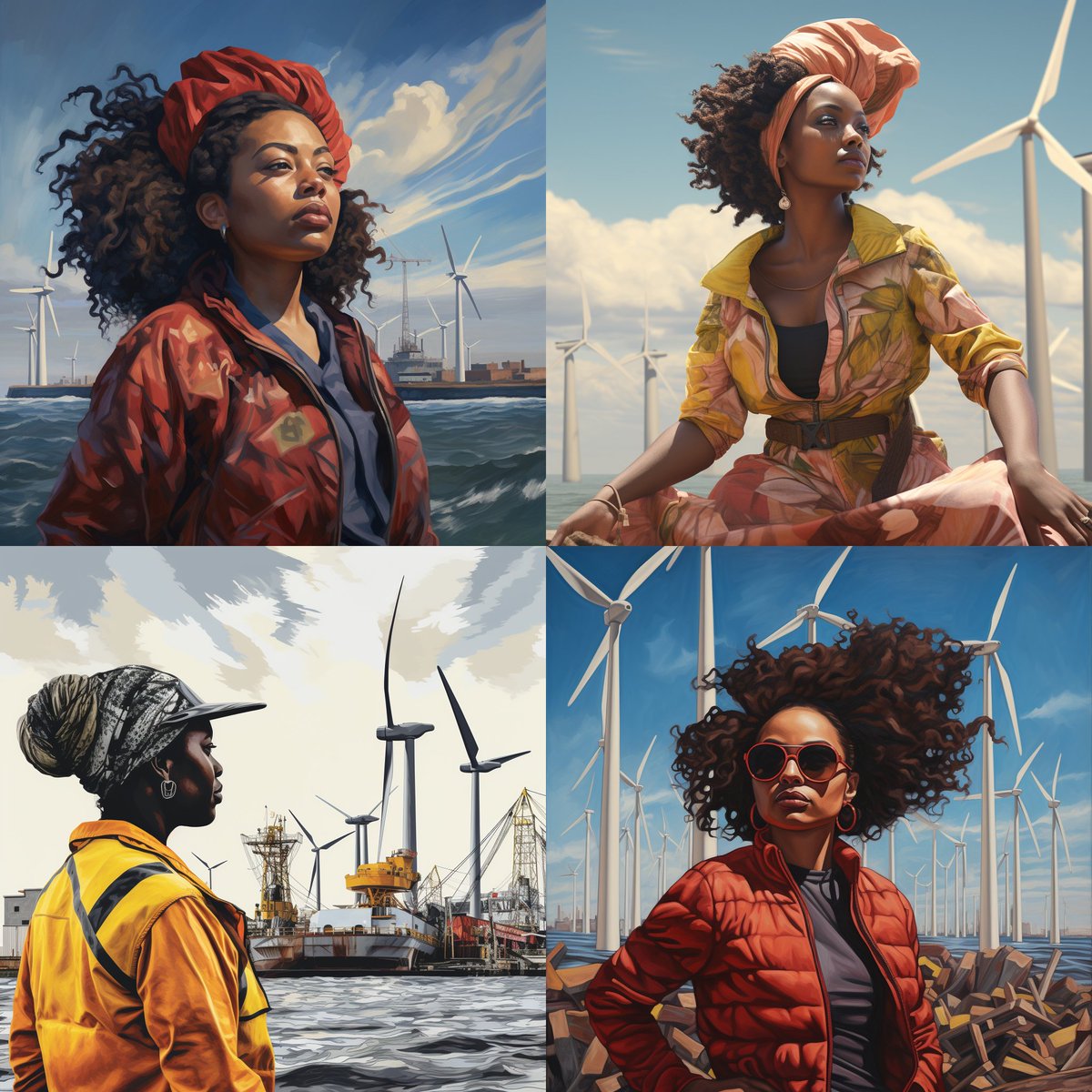 brooklyndadshow's tweet photo. Creating images around the mission of my start-up, Unified Ground. A vision of  aworld where people of color are an integral part of the transition to a green economy.   
#ihaveadream #mlk #mlkday #mlkday2024 #environmentaljustice #climatejustice #unifiedground  #ai #midjourney https://t.co/GcSf6N8hd9