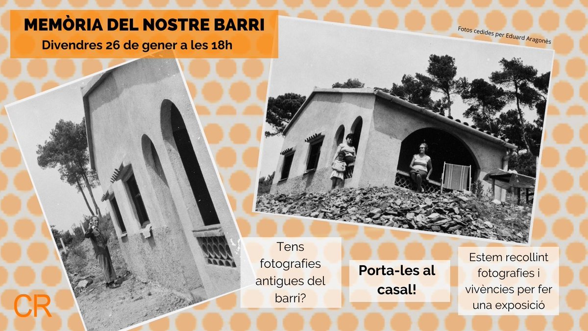 CBCanRectoret's tweet photo. Estem recollint imatges i vivències per compartir a la pròxima trobada. Convidem a totes les veïnes a participar! Vine a escoltar, compartir i decidir com serà l'exposició que farem.
👉Trobades cada últim divendres de mes 
#memoriadelrectoret https://t.co/HeQ7CB3tKl